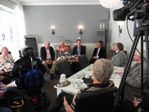 Uwe Beckmeyer, Hein Fehring, Moderator Martin Günthner und Günter Lemke (von links)