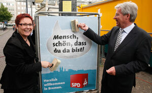 (Foto LO Bremen: Karin Jöns und Jens Böhrnsen.