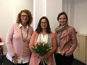 v. l. n. r. Anja Schulze (Stellv. Vorsitzende), Sabrina Czak (Vorsitzende) und Martina Tietjen (Schriftführer)